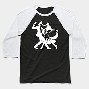 Cool tango design: two dancing foxes! Baseball T-Shirt